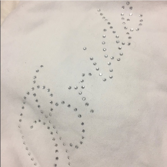 White rhinestone bride sweatshirt hoodie XS - Picture 3 of 3